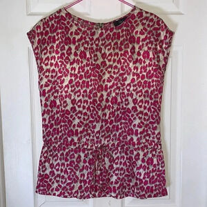 Aqua cheetah print tank 